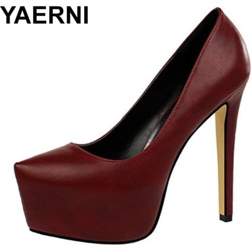 YAERNIShoes Extreme High Heels Platform Heels New Arrival 2021 Office Shoes Women Black Heels Luxury Shoes Women Designers