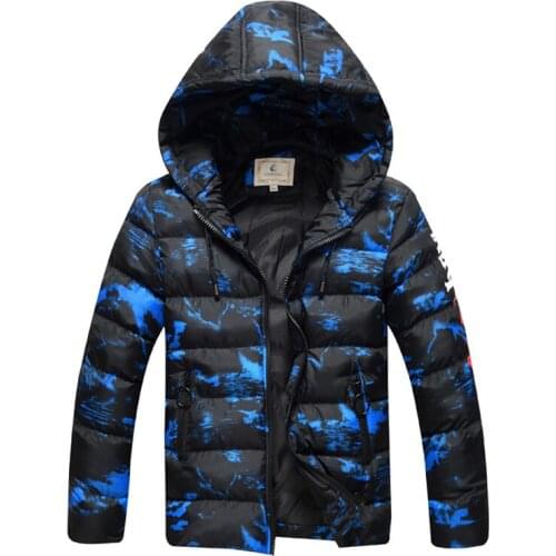 7-15Y Boys Winter Coat Padded Jacket Outerwear Fashion Hooded Thick Warm Children Parkas Overcoat LZ491