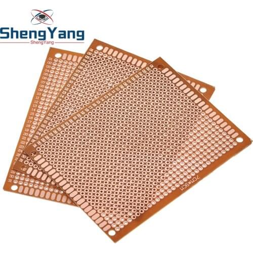 10pcs 7x9 7*9cm Single Side Prototype PCB Breadboard Universal Board Experimental Bakelite Copper Plate Circuirt Board Yellow