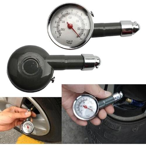 10PCS Auto Wheel Tire Air Pressure Gauge Meter Handle Mirror Shaped Vehicle Motorcycle Car Tyre Tester Tyre Air Monitor System