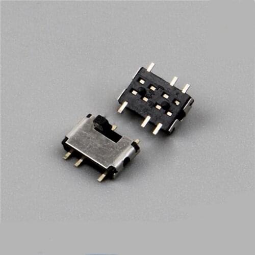 10pcs small dial switch 6 feet 2 positions flank switch micro switch Mini MSS-22C03