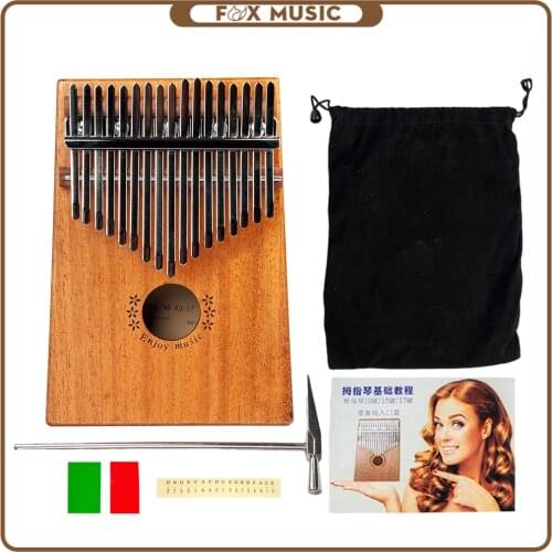 17 Keys Kalimba Thumb Wood Sapele Body Musical Instrument With Learning Book Tune Hammer