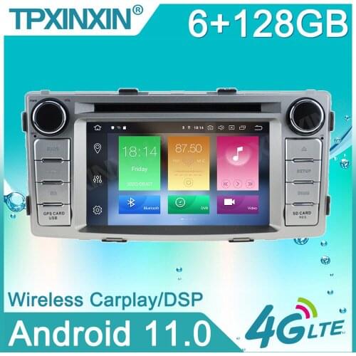 Android 10.0 For Toyota HILUX 2012 - 2015 Built-in DSP Car stereo radio tape recorder GPS navigation Car DVD Multimedia free map