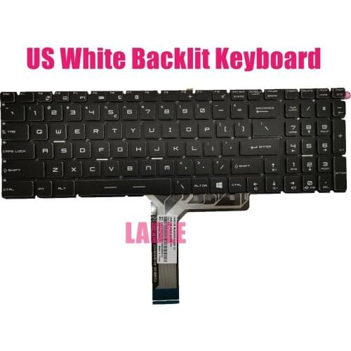 US White Backlit keyboard for MSI GP72 6QD Leopard/GP72 6QE/GP72 6QF/GP72 7QF Leopard Pro(MS-1795)