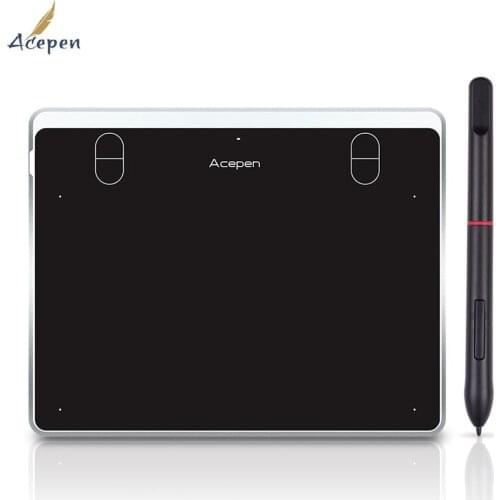 Acepen AP604 Digital Graphic Drawing Tablet Ultra-Thin Board 4 Shortcut Keys Battery-free Passive Stylus 8192 Levels Pressure