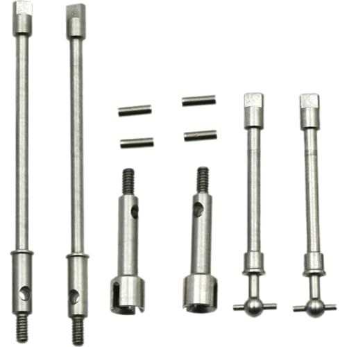 CNC Satinless Steel Front and Rear Axle for Axial SCX24 AXI90081 RC Crawlers