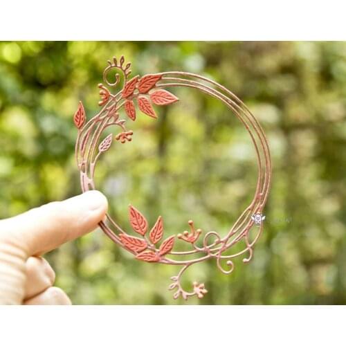 New Autumn letter leaf ring Metal Cutting Dies Stencils DIY Scrapbooking Paper/photo Cards Embossing Dies