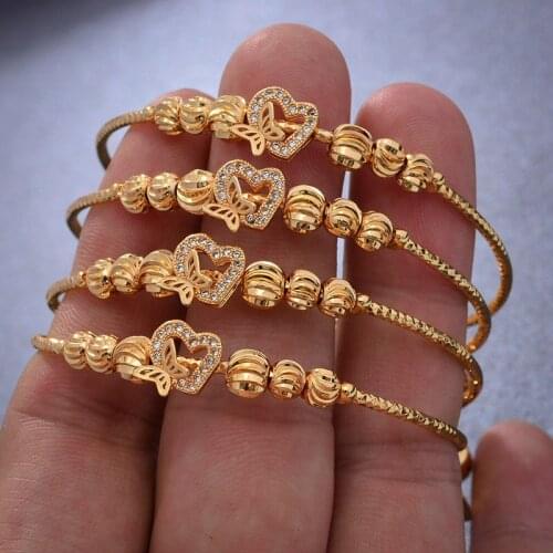 4Pcs/lot kids Butterfly Bracelet Baby Bracelet For Baby boy Girls Child Luxury Gifts Dubai Jewelry Gifts Trendy