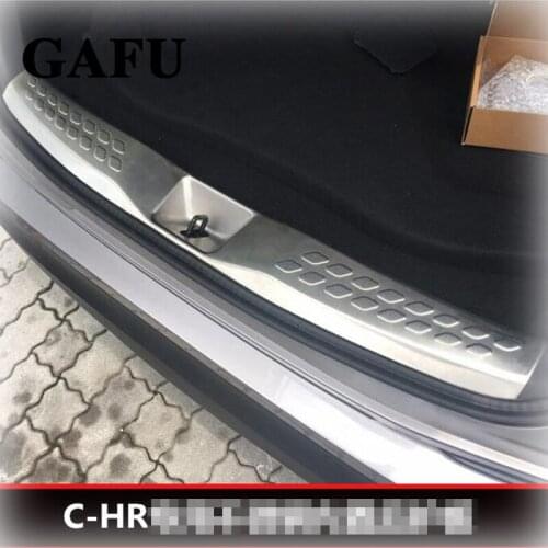 For toyota chr 2017 2018 Stainless Steel Rear Bumper Trunk Fender Sill Plate Protector Guard Covers