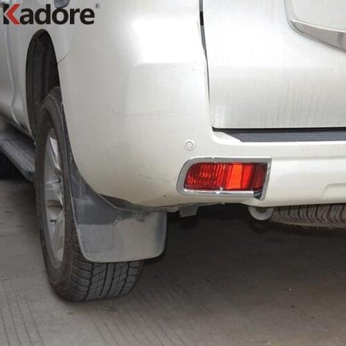 For Toyota Fj150 Prado 2014 2015 2016 ABS Chrome Rear Reflector Fog Light Lamp Cover Sticker Decoration Trim Accessories