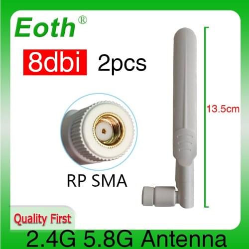 2.4GHZ antenna WIFI 2.4GHz 5.8Ghz 5G antena 8dbi RP-SMA Dual Band AntenE WI FI antenne PBX wireless router 2.4 ghz antennas