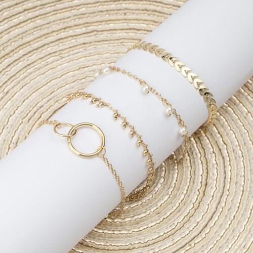 Tocona Bohemian Gold Tassel Bracelets for Women Boho Jewelry Geometric Leaves Beads Layered Hand Chain Charm Bracelet Set