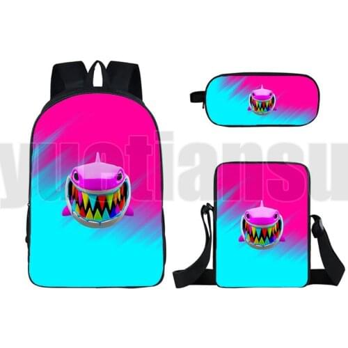 3 Pcs Set Tekashi 69 Bagpack 3D 16 Inch Anime 6IX9INE Backpack 3D Bookbag Schoolbag Cute Album GOOBA Pencil Case Shoulder Bag