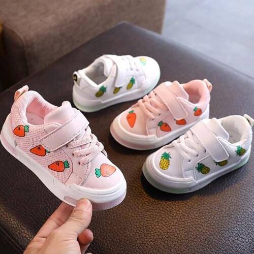 2021 New Kids Spring Autumn Sneakers Flat Toddler Shoes For Boys Girls Lightweight Casual Anti-slip Breathable Shoes Size 21-30