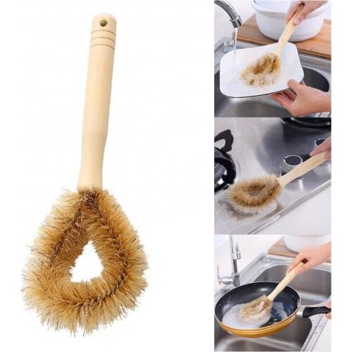 Kitchen Non-Stick Oil Long Handle Cleaning Pot Dish Brush Washing Bench Tool