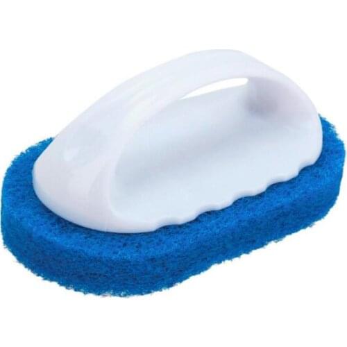 Kitchen Sponge Cleaning Brush Strong Decontamination Brush for Bathroom Toilet Tiles Pot Wall Cleaning Sponge Brush with handle