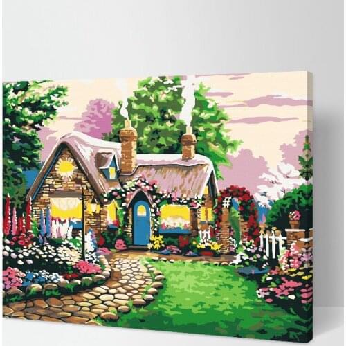 MaHuaf-X321 Framed New arrival decoration picture unique gift Digital Oil Painting On Canvas painting by numbers mystic cabin