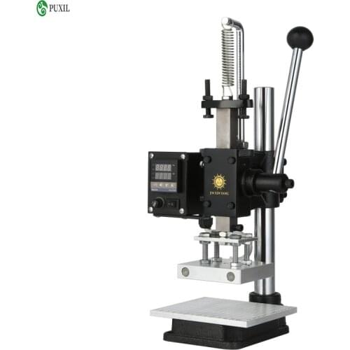 Small manual bronzing hot press branding creasing machine hot press leather embossing die-cutting punching machine