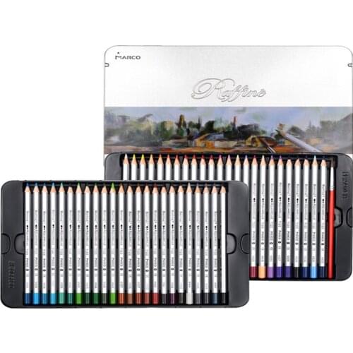 24/36/48 water drawing pencils set drawing art professional painting sketch art color pencil tin box packaging school gift