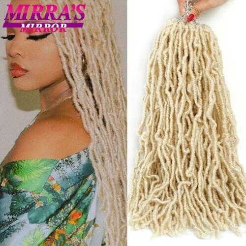 New Faux Locs Crochet Hair 18/24Inch Soft Goddess Faux Locs Crochet Braids for Afro Women Pre Looped Synthetic Braiding Hair