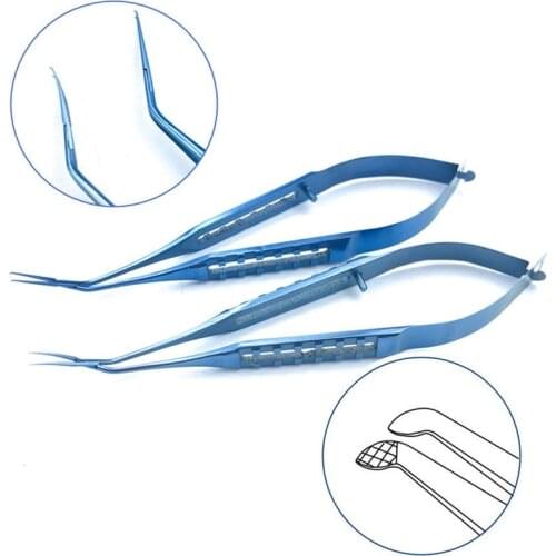 Inamura Capsulorhexis Forceps Ophthalmic tweezers Titanium 115mm Pet Veterinary Ophthalmic Surgical Instrument