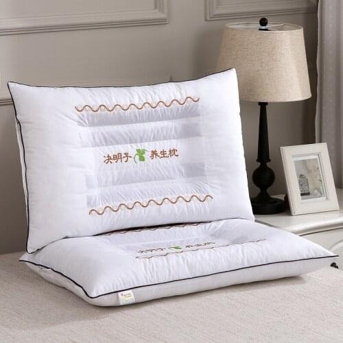 Pillow Core Single Adult Neck Guard Health Care Home Pillow Pillow Core Home Student Flowers and Grass Whole Head