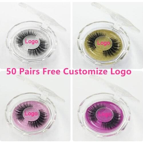 50pcs Mink Lashes Luxury Natural long Mink False Eyelashes Cross Thick Extension Eyelashes 18Styles Free Logo Wholesale