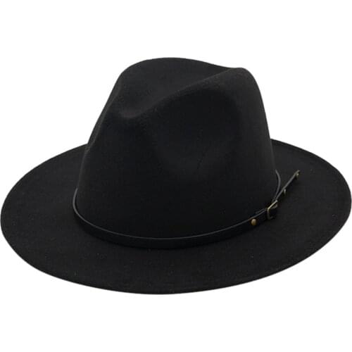 Adult Fedoras Men Women Vintage WomenS Cap Adjustable Wide Hat Buckle MenS Caps Outbacks Hats кепка мужская Dropshipping