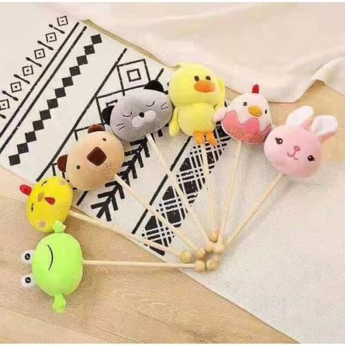 Cute cartoon knocking back stick plush toy massage stick knocking back decompression artifact doll small doll holiday gifts