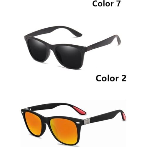 2PCS Brand Design Polarized Sunglasses 2021 Men Women Driving Shades Male Vintage Sun Glasses Spuare Mirror Summer UV400 Colors