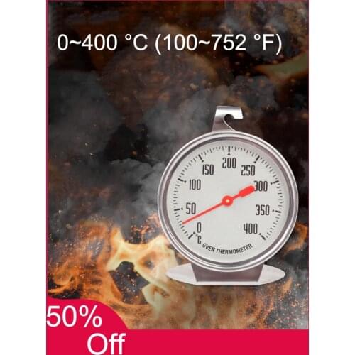 0-400 Celsius New Stainless Steel Oven Thermometer Hang Or Stand Large Dial Baking BBQ Cooking Meat Food Temperature Measurement