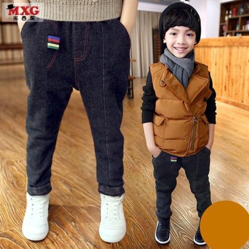 2018 Spring Kids Pants Girls Baby Boys Jeans Thick Children Jeans for Boys Kids Casual Denim Pants Toddler Kids Clothing 3-12Y