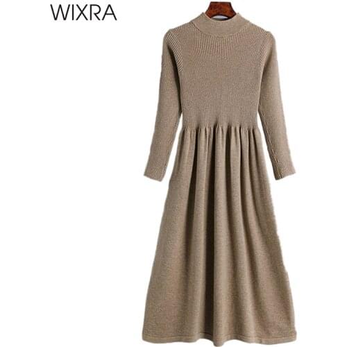 Модные трикотажные платья Wixra China At AliExpress