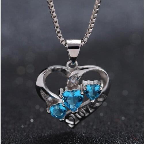 YSH New 100% 925 Sterling Silver LOVE Heart-shaped Zircon Pendant Necklace 2020 Woman DIY Jewelry Mothers Day Gift Free Shipping