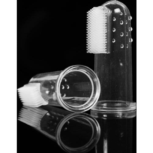 Toothpaste Dogs Soft Pet Finger Toothbrush Silicone Brush Tool Dental Hygiene For Medium dog bads