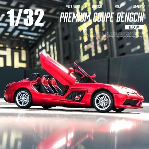 1:32 Car Toy Benz SLR Roadster Die Cast Alloy Car Model Racing Supercar Collectibles Child Car Toys Free Shipping Boy Gift