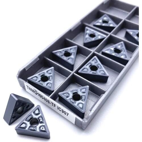 10PCS TNMG160408 TF IC907/IC908 Carbide Inserts CNC Metal Lathe Turning Tools For Processing Stainless Steel