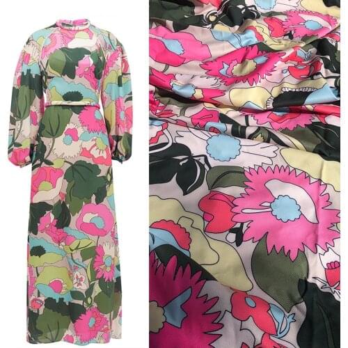 145 * 100cm 2020 New European and American Brand Twill Fashion Digital Printing Women 's Clothing Handmade Gaoding Show Fabric