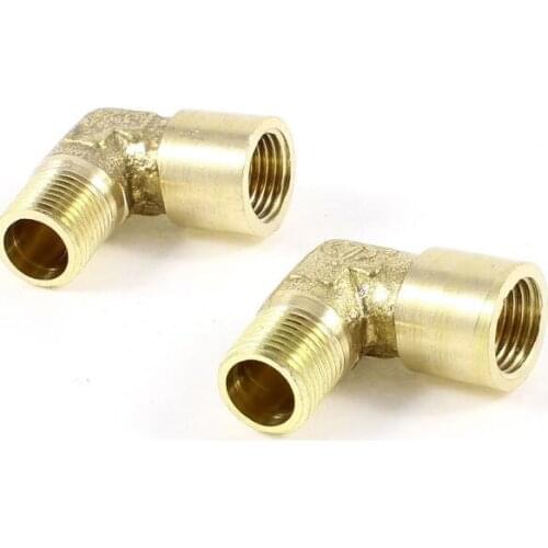 90 Degree Male to Female Thread 1/8"PT Hex Nipple Quick Connectors 2 Pcs