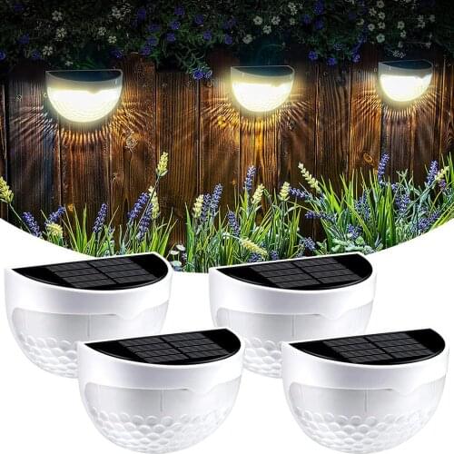2 Pcs Rainproof Fence Light 6LED Water Drop Stair Durable Light Outdoor Shadow Night Light Wall Lamps Garden Decoration Light