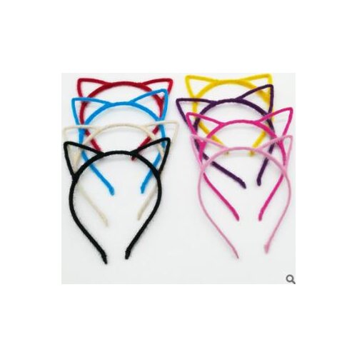 200pcs/lot DIY Simple Multi Plush Cat Ears Little Devil Headband Childen Adults Head Bands Hair Styling Tools HA832