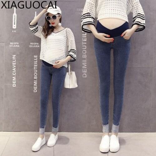2018 Pregnancy Wear Denim Jeans trousers Elastic All-match Waist Belly for Pregnant women Maternity Abdomen Pencil Pants C41 10
