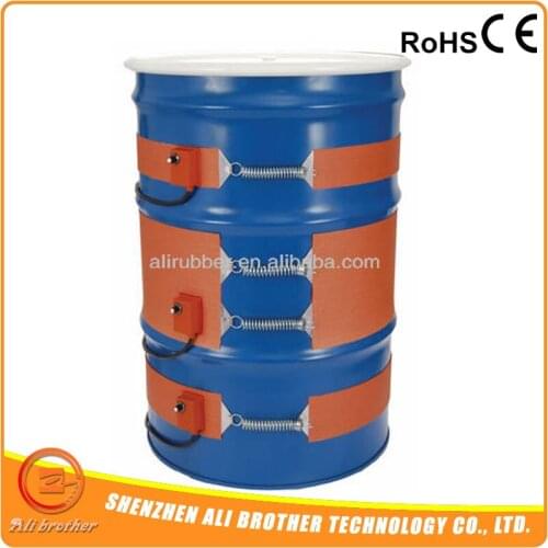 250 x 1740 mm flexible silicone oil drum heater silicone rubber heater 55 gallon 200 L drums 1 year warranty & certified