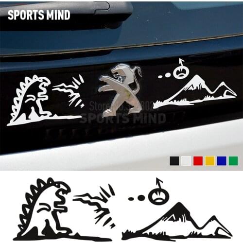 3 Pieces Sports mind Car Sticker Decal Car styling For Peugeot 206 207 407 208 406 301 508 3008 4007 307 308 2008 accessories