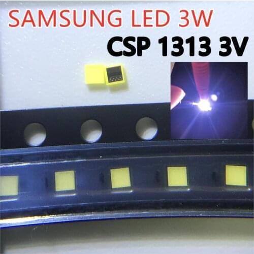 50-1000PCS pcs For SAMSUNG SEOUL LG LCD Backlight TV Application LED Backlight 3W 3V CSP 1313 1414 1515 1616 Cool white