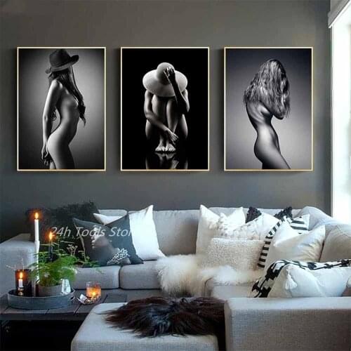 Diy Diamond Painting Abstract Woman Body Art 5d Full Drill Diamond Black White Paintings Sexy Woman Wall Art For Room Home Decor
