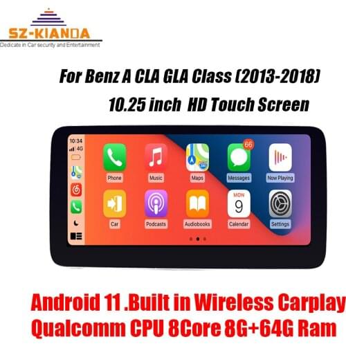 Android 10 Qualcomm 8 Core Touch Screen Multimedia Player Display Navigation BT GPS For Mercedes Benz A CLA GLA CLass 2013-2018