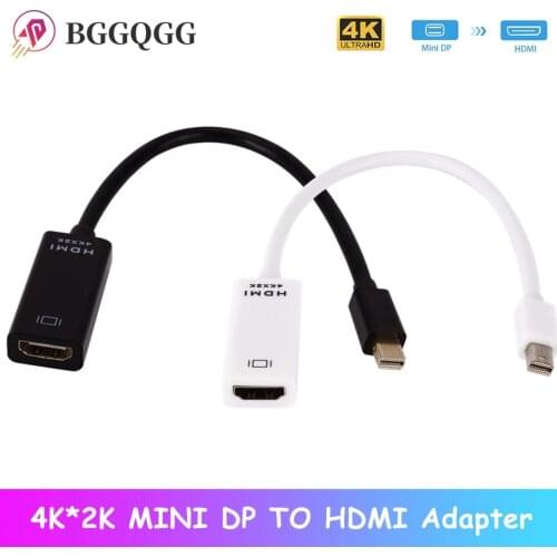 BGGQGG Mini Displayport To HDMI Cable 4k TV Projector Projetor DP 1.4 Display Port Converter For Mac Mini Apple Macbook Air Pro