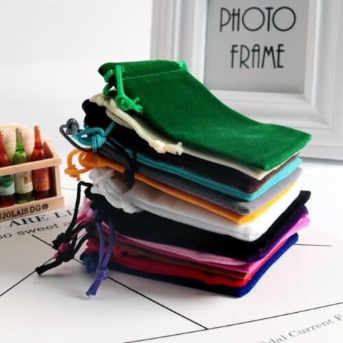 Large Red Jewelry Bags 15X20cm Drawstring Velvet Pouches for Jewelry Packaging Pouches High Quality Christmas Gift Bag 100pcs