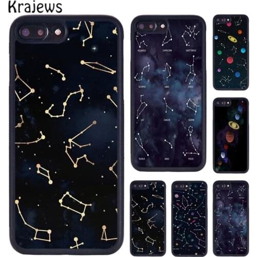 Krajews Gold Solar Planet Solar System Stars Constellation Phone Case For iPhone 6 7 8 plus 11 12 Pro X XR XS Max Samsung S9 S10